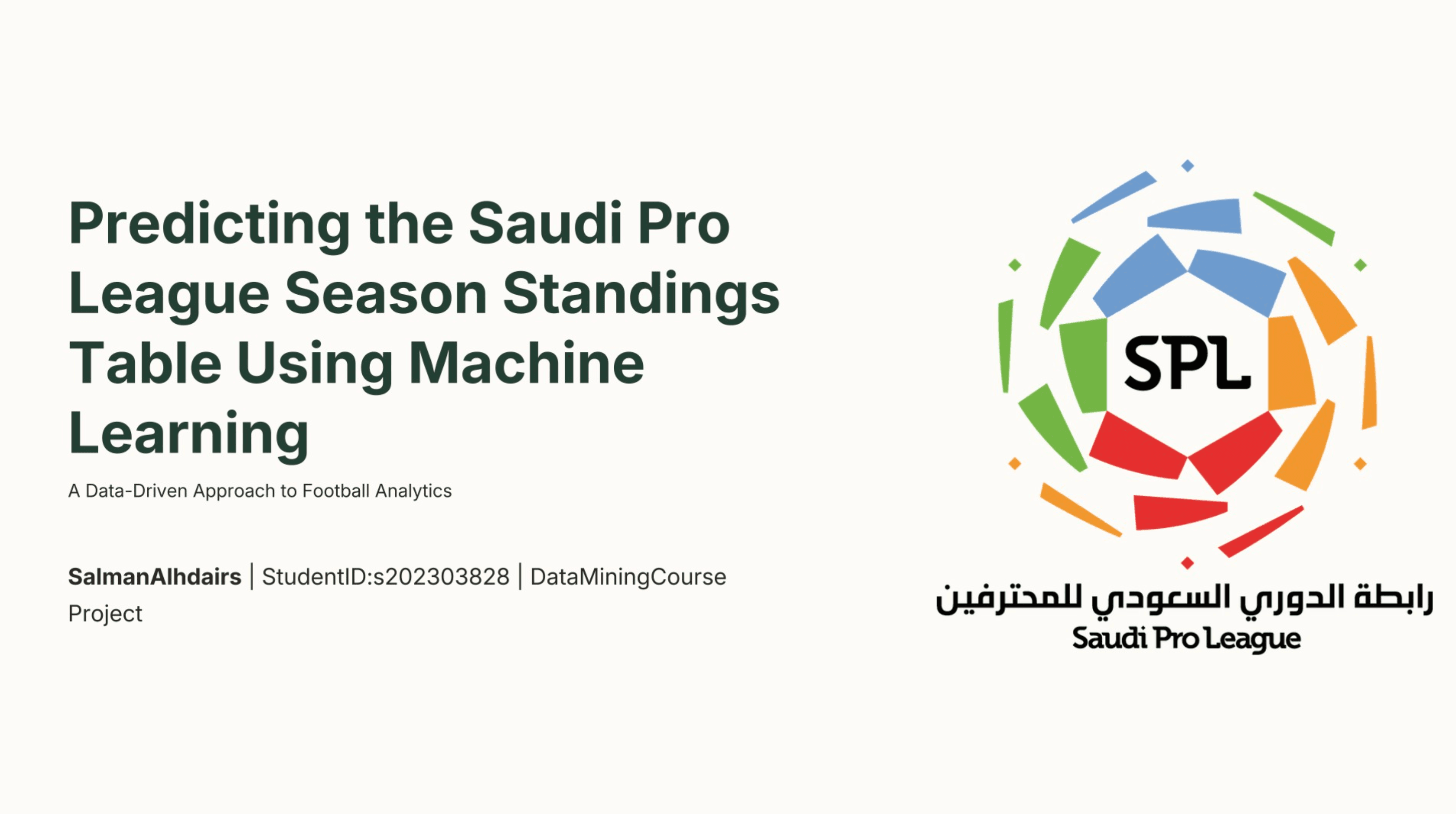 Saudi Pro League ML Predictor (Aug 2025 – Nov 2025). Predicting 2025/26 final standings using advanced ML and multi‑model validation.